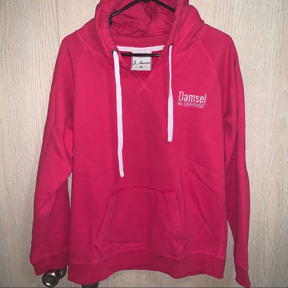Super Soft Pink Hoodie Sweatshirt w/ Drawstring